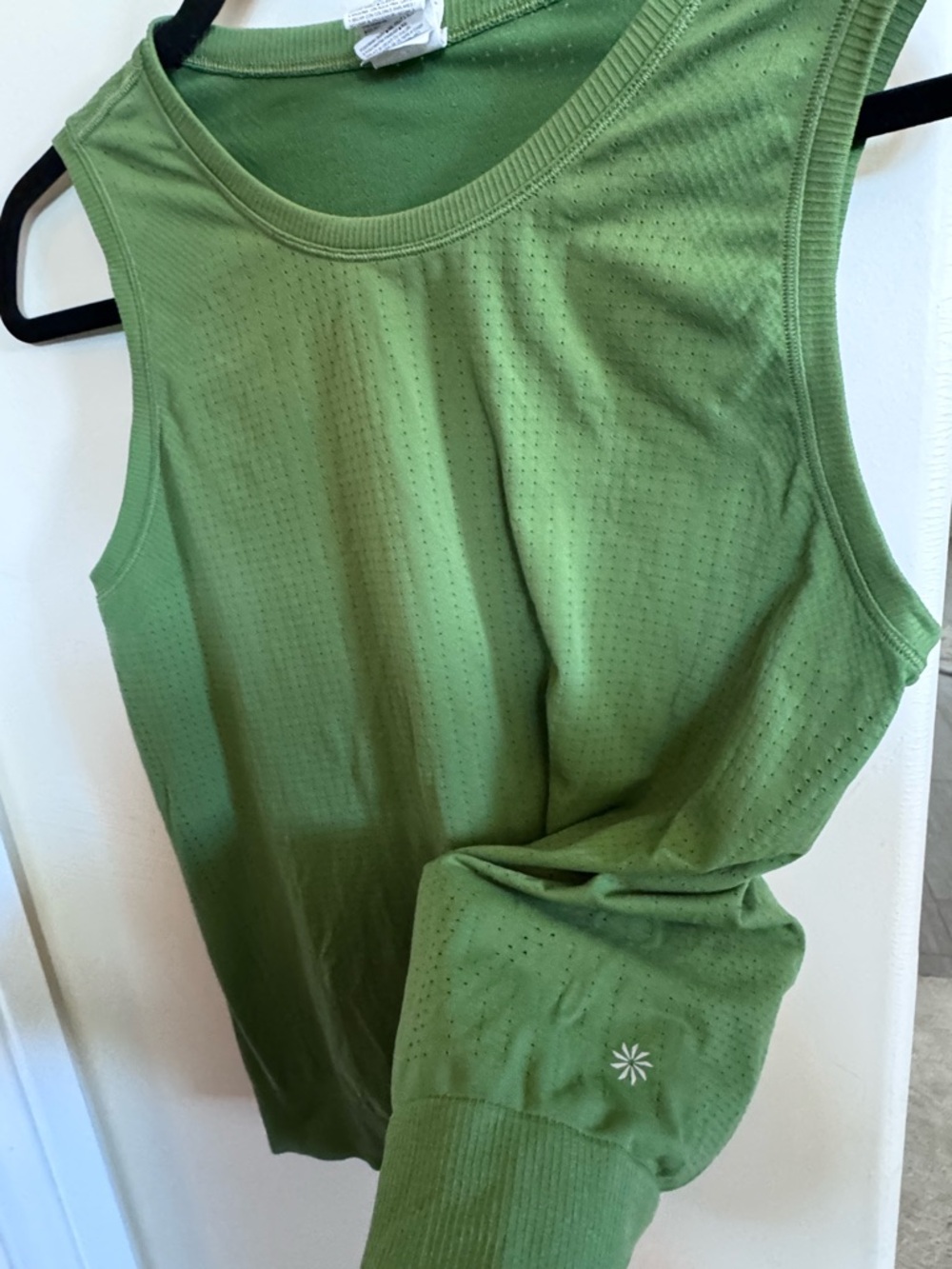 Athleta Olive-Style Perforated Active Tank - Green - Picture 3 of 3
